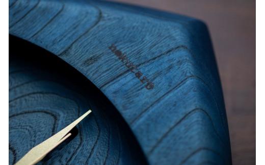 【nokutare】 掛け時計 sizuku ( インディゴ ) 小 時計 壁掛け 時計 木工 藍色 コンパクト シンプル 木の時計 天然木 ノクターレ CB027