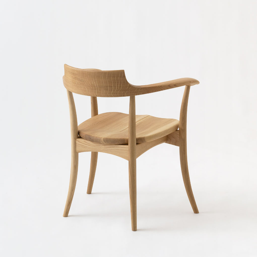 【飛騨の家具】HIDA　CRESCENT　クレセント　アームチェア（板座）　国産ナラ|和室 洋室 チェア イス インテリア 飛騨高山 飛騨産業(株) CG077