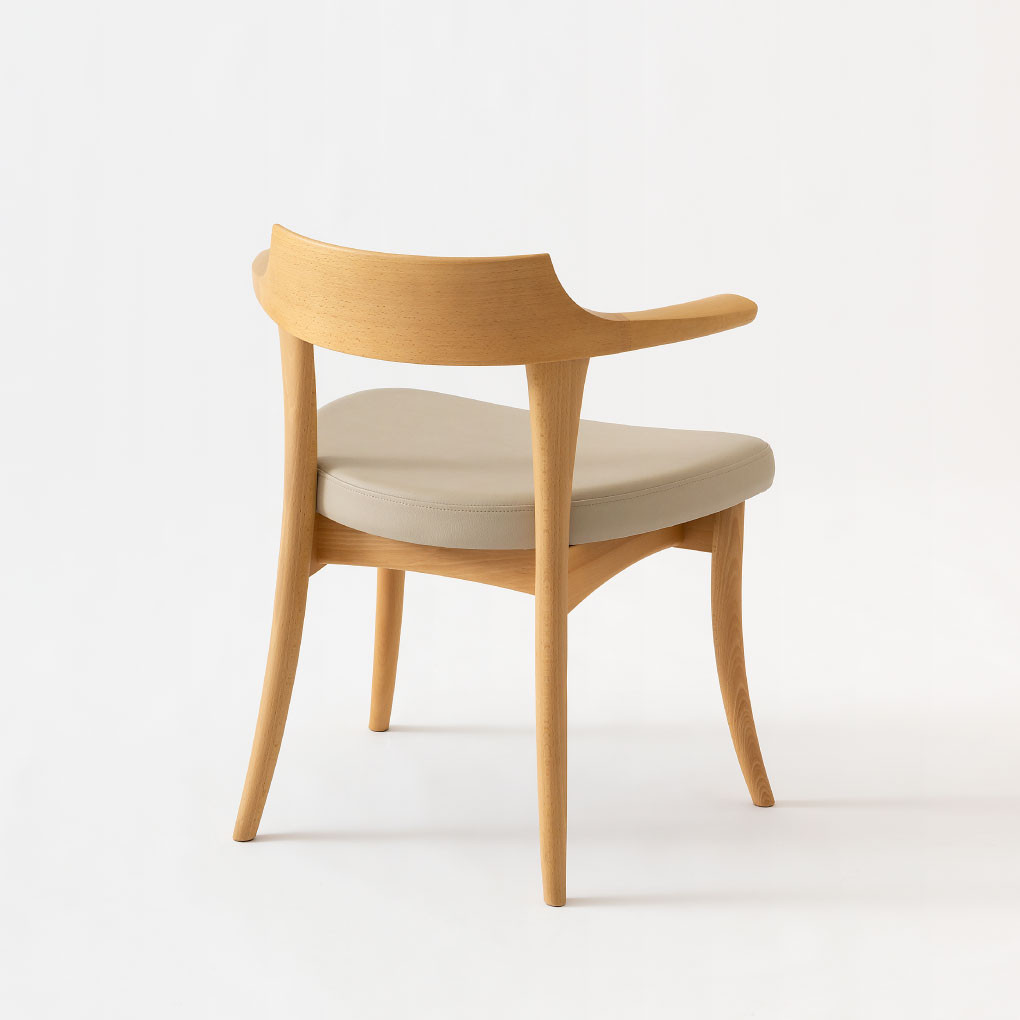 【飛騨の家具】HIDA　CRESCENT　クレセント　LDセミアームチェア（張り座）　ビーチ|和室 洋室 チェア イス インテリア 飛騨高山 飛騨産業(株) CG080