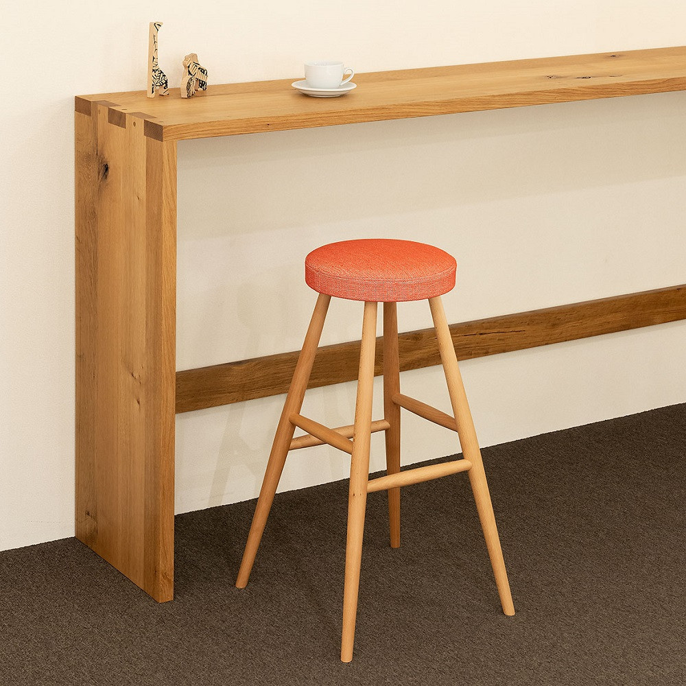 【飛騨の家具】HIDA　Standard　Collection　ハイスツール（板座）ビーチ（SD281B）|飛騨産業 CG349