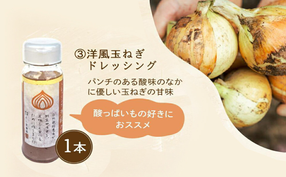 【1月配送】自然栽培農家のドレッシング3種 | 自家栽培農家 ドレッシング サラダ 自家栽培 洋風ドレッシング 玉ねぎドレッシング 大根おろしドレッシング 梅ドレッシング 飛騨高山 よしま農園 CK015VC01