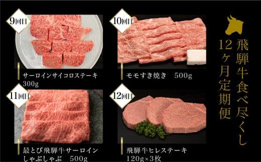 A5ランク 飛騨牛 定期便 12回 食べ尽くし ( 焼肉 すき焼き しゃぶしゃぶ ステーキ ヒレステーキ ) 12ヶ月 肉 飛騨牛 定期便 約4.96kg 牛肉 食べ比べ 人気 お楽しみ おすすめ 岐阜県 高山市 飛騨高山 ながせ食品 FH103