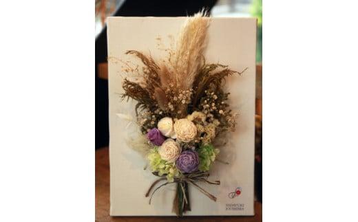 キャンバスフラワー ( プリザーブドフラワー ・ ライフラワー ) 飾り 花 壁面  FJ002