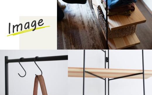 アイアンシェルフ ラック オープンラック オープンシェルフ 棚 木製棚 収納 収納棚 シンプル ヒダコレ家具 GF032　