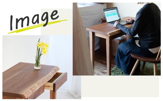 コンソールデスク (W950) デスク つくえ 机 無垢 シンプル モダン 天然木 引出し 収納 パソコンデスク 家具 ブラックウォルナット ブラックウォールナット リモートワーク ヒダコレ家具 GF033　