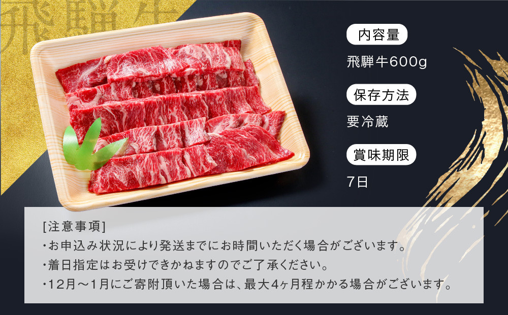 【形不揃い訳あり】A5等級飛騨牛 焼肉 切り落とし600g（冷蔵配送）| 牛肉 肉 和牛 キャンプ 肉料理 ブランド牛 不揃い 人気 国産 お取り寄せ グルメ おすすめ 株式会社岩ト屋 HF040VC13