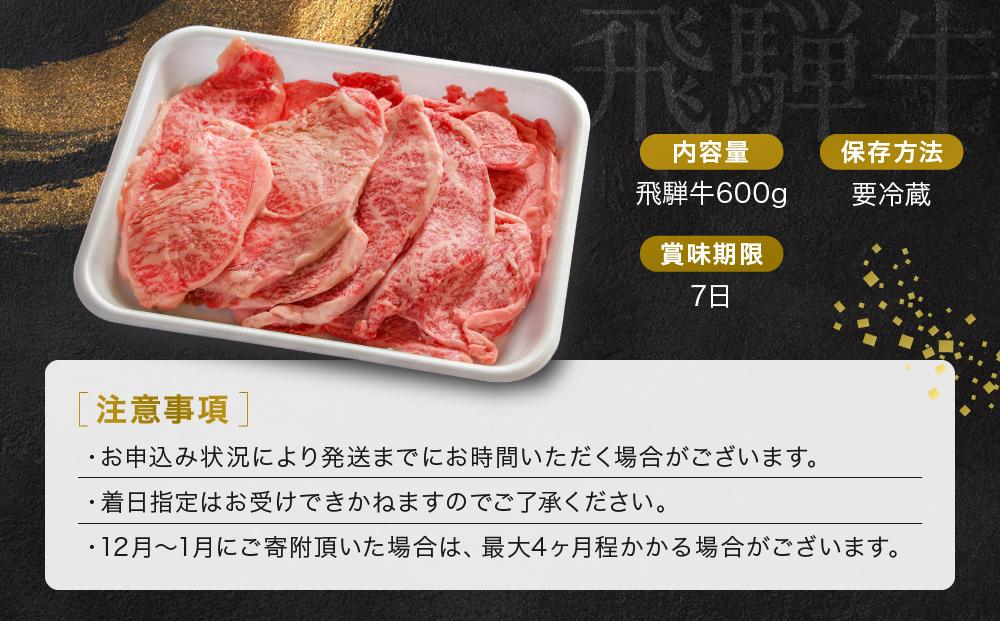 A5等級 飛騨牛 プレミアム 焼肉 切り落とし 600g | 牛肉 牛 和牛 黒毛和牛 リブロース BBQ キャンプ 肉料理 ブランド牛 訳あり 不揃い 飛騨高山 岩ト屋 HF042
