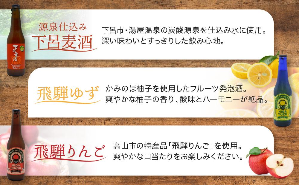 地ビール飛騨 飲み比べ12本 セット（6種 各2本） ビール お酒 アルコール 宅飲み 株式会社地ビール飛騨【HM001】
