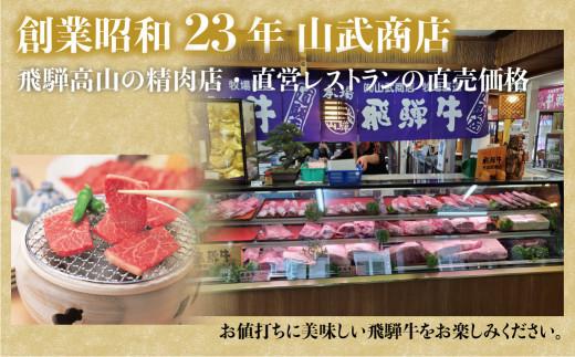 飛騨牛 ロース 焼肉 450ｇ 霜降り ブランド牛     肉 黒毛和牛 飛騨高山 山武商店 LZ010