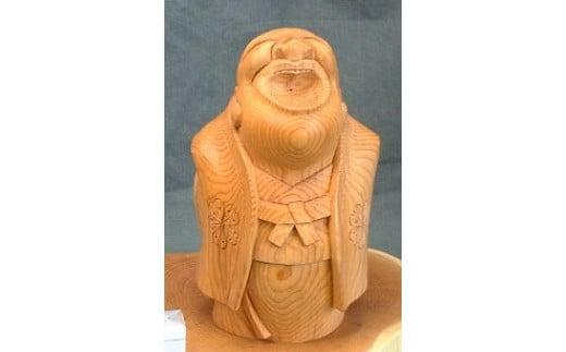 【数量限定】飛騨一位一刀彫 気楽坊（小） | 伝統工芸 いちい イチイ 一位一刀彫 一位一刀 一刀彫 工芸品 縁起物 品 置物  木彫り 飛騨高山 吉野彫刻所 MC012