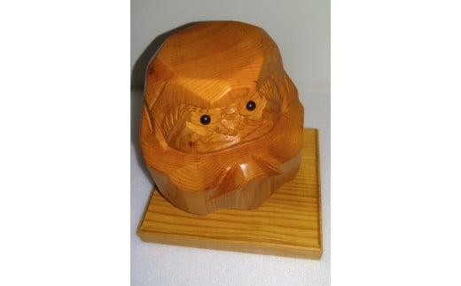 【数量限定】飛騨一位一刀彫 角達磨（中）| 伝統工芸 いちい イチイ 一位一刀彫 一位一刀 一刀彫 工芸品 縁起物 品 置物  木彫り 飛騨高山 吉野彫刻 MC013