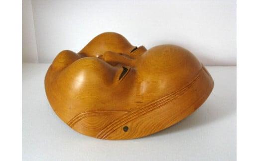 【数量限定】飛騨一位一刀彫 8号お福面 桐板付き | 伝統工芸品 いちい イチイ 一位一刀彫 一位一刀 一刀彫 工芸品 縁起物 品 置物 木彫り 飛騨高山 吉野彫刻所 MC031