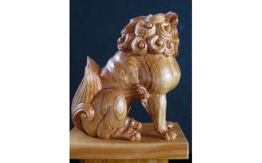 【数量限定】飛騨一位一刀彫 狛犬 阿形 | 伝統工芸品 いちい イチイ 一位一刀彫 一位一刀 一刀彫 工芸品 縁起物 品 置物 木彫り 飛騨高山 吉野彫刻所 MC047