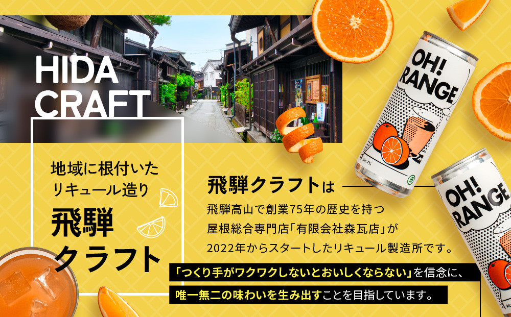 炭酸オレンジのお酒 OH!RANGE（オーレンジ）3本セット | フルーツ オレンジ リキュール 炭酸 おいしい 人気 お酒 有限会社森瓦店 MM040