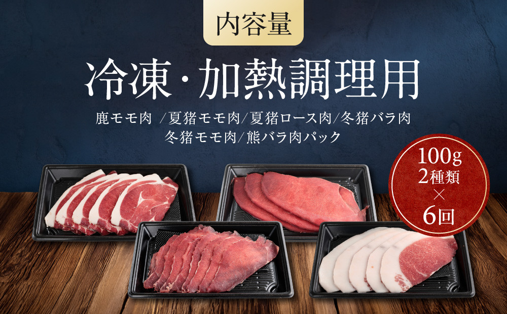 【定期便全6回（奇数月）】お家でジビエ♪おまかせ定期便（鹿／猪／熊）| 本格 ジビエ 料理 鹿肉 猪肉 熊肉 ヘルシー 高タンパク 飛騨高山舞地美恵 SW103