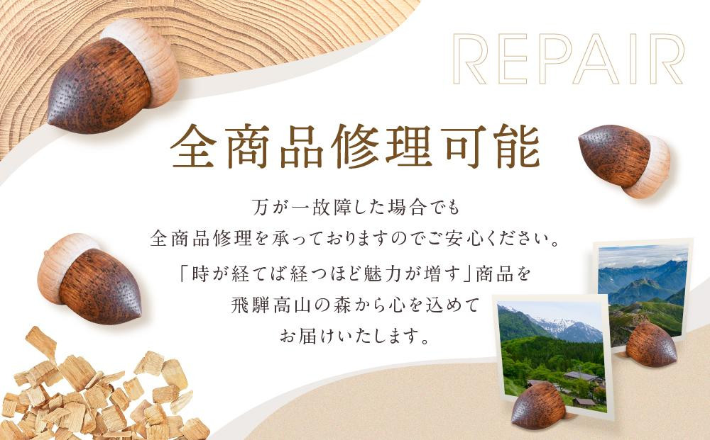 【オークヴィレッジ】どんぐりカードスタンド 3個セット｜雑貨 木製 かわいい スタンド インテリア 飛騨高山 オークヴィレッジ(株) AH092VC13