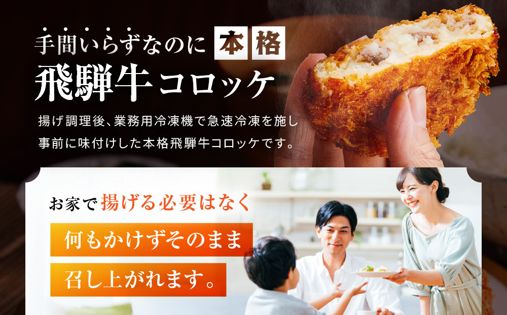 【定期便全3回】飛騨牛コロッケ食べ比べ定期便（通常・ピリ辛・プレミアム）| 大きめ 人気 食べ比べ 飛騨牛 コロッケ レンジ 揚げ調理済 飛騨高山 ひだコロッケ本舗 FU100