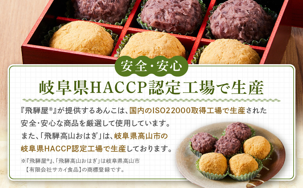 高山おはぎミックス（きなこ・つぶあん）計６個 | 和菓子 スイーツ 餅 食品 おやつ おいしい 飛騨高山 有限会社サカイ食品 GC012