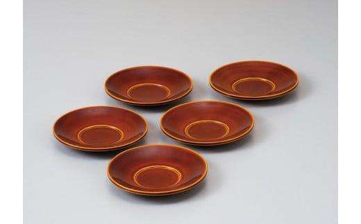 【高島屋選定品】飛騨春慶塗 （手塗漆） 茶托 ５客揃え 5枚 茶たく 茶道具 春慶 工芸品 うるし 来客 コースター 受け皿 漆器 漆塗 和食器 器 天然木 (株)高島屋 AT016