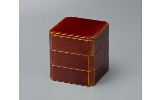 【高島屋選定品】飛騨春慶塗 （手塗漆） 隅切小重箱 お重 重箱 菓子重 お弁当箱 ピクニック 春慶 工芸品 うるし 漆器 漆塗 和食器 器 天然木 (株)高島屋 AT018