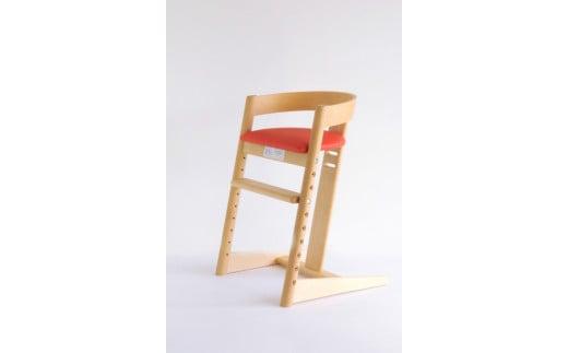 プレディクトチェア N/皮革風RD子供椅子、キッズチェア、学習机、ダイニングチェア 飛騨の家具 飛騨家具 木馬舎 AY026