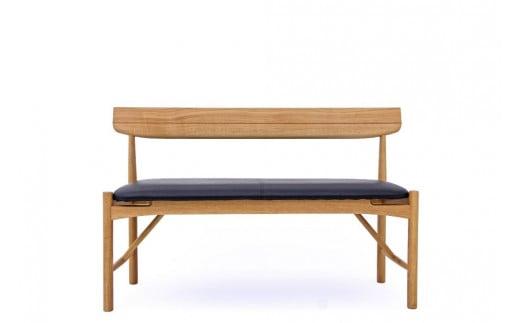 シズクルベンチ1200 OAK／本革ブラックダイニングチェア 飛騨の家具 飛騨家具 木馬舎 AY040