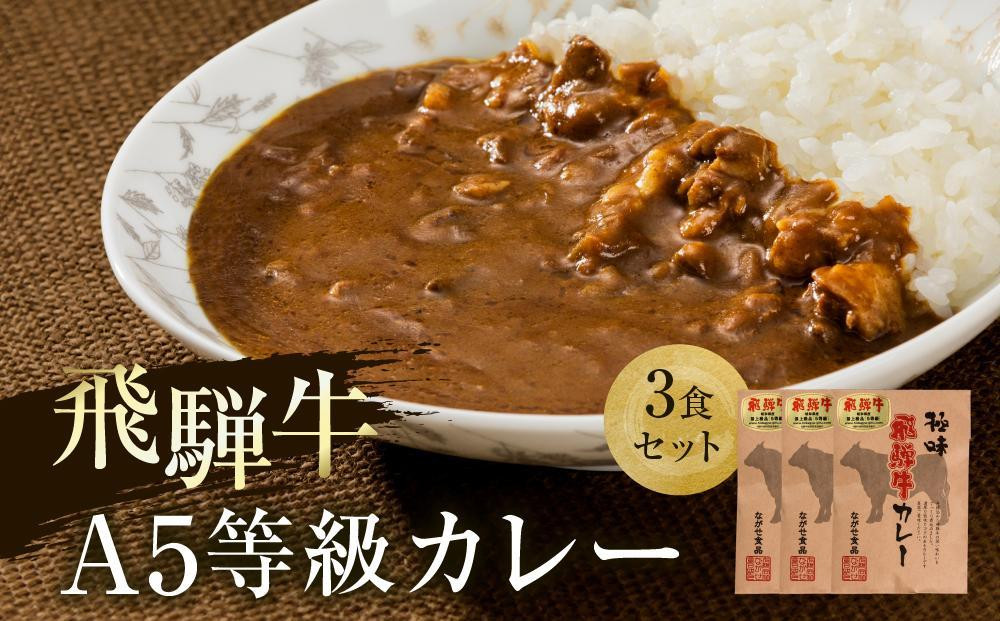 【9月発送】A5等級飛騨牛 カレー 3食セット | 肉 レトルト 人気 飛騨高山 ながせ食品 FH006VC09