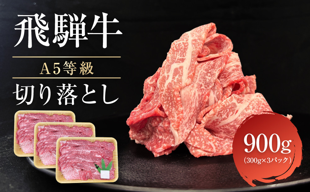 【4月発送】飛騨牛 A5等級 切り落とし 900g（300g×3パック） | 小間切れ A5ランク A5 5等級 肉 黒毛和牛 ブランド牛 発送時期が選べる 飛騨高山 ながせ食品 FH026VC04