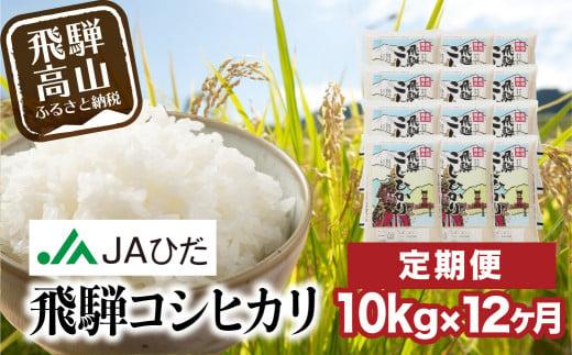 【定期便 12ヶ月】（全12回）令和7年産 飛騨コシヒカリ 白米 10kg | こしひかり 飛騨こしひかり お米 コメ 精米 飛騨産 飛騨高山 JAひだ GS103