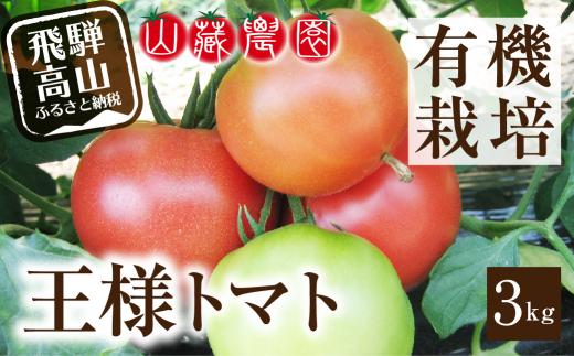 【2026年夏 先行予約】（8月上旬から順次発送予定）飛騨高山産 有機トマト「王様トマト」3kg | 大玉トマト とまと 麗月 れおん 野菜 樹熟 飛騨高山 山藏農園 JC011