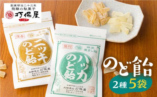 のど飴詰合せ 2種 大人のお菓子 のどあめ 飴 ハッカ飴 ニッキ飴 打保屋 KY005