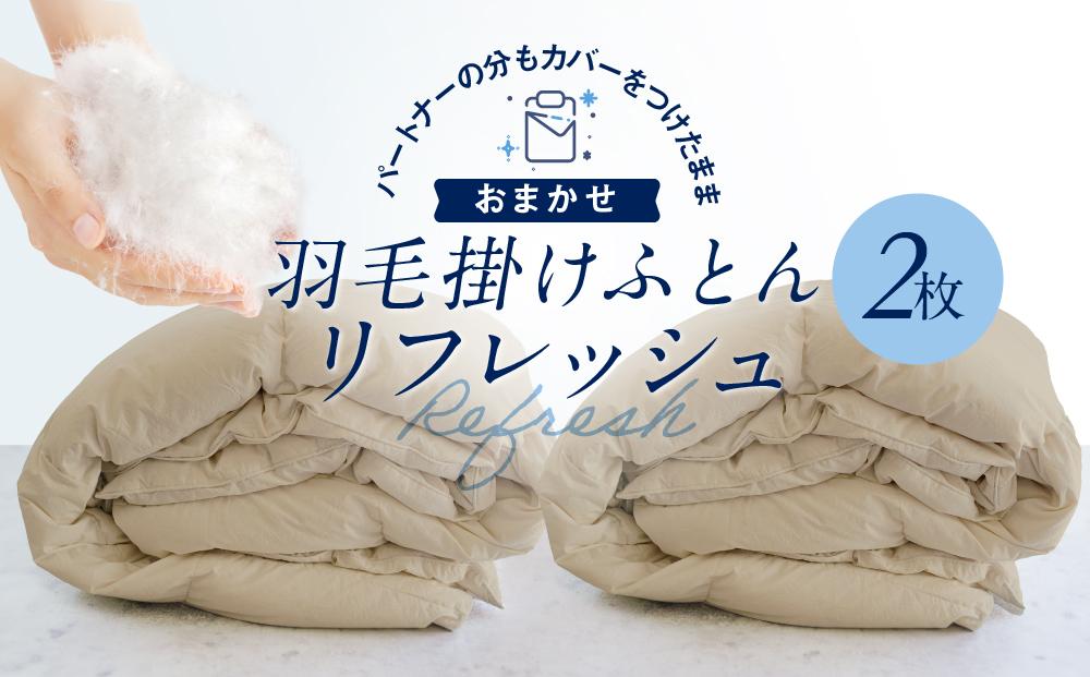 おまかせ羽毛掛布団リフレッシュ 2枚 布団カバーもつけたまま 宅配袋に入れておくるだけ 脱着不要 クリーニング　アドバンス飛騨　MX005