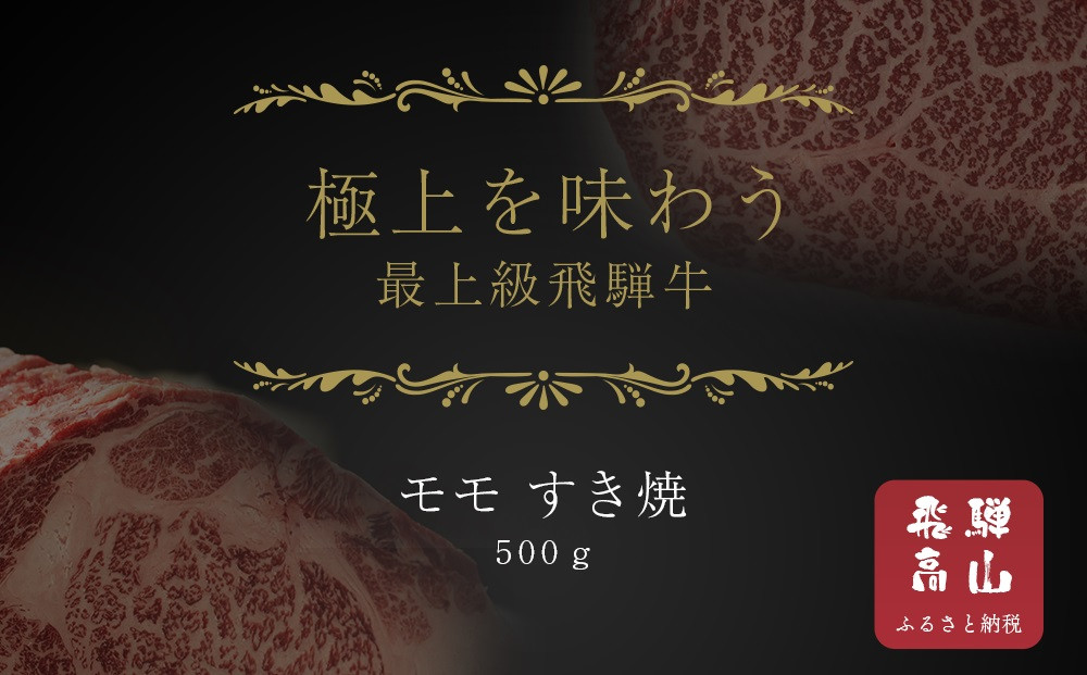 【飛騨地方肥育限定】飛騨牛モモ すき焼き用 500g | 飛騨牛 肉 牛肉 食品 赤身 すき焼き 精肉店 和牛 おいしい 飛騨高山 天狗中央精肉店 SS003
