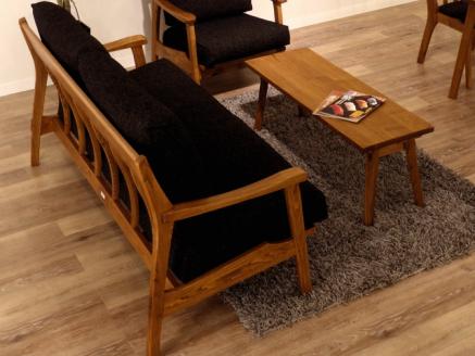 D128-02 C.S.リビングテーブル兼ベンチ【国産栗材】JCS-LT11-110-6 PBK