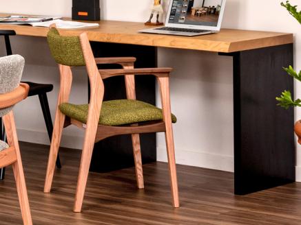 D121-01 IGNITE ダイニングチェア （肘付）【オーク＆ウォルナット材】JIG-DCX191A PNO+W/DバトンYG