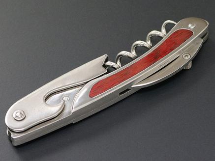 H35-08 Mate ソムリエナイフ ワインレッド合板（FT300/WR） ～メイト ワイン オープナー 栓抜き コルク抜き コークスクリュー ギザ刃 ヴィンテージワイン 関の刃物～