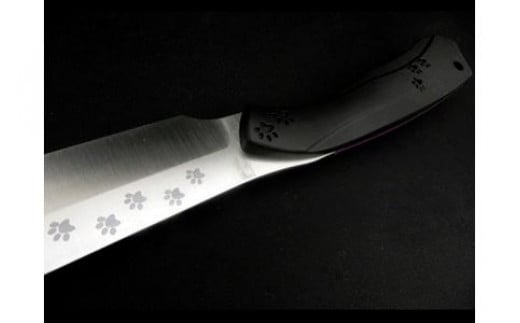 H54-01 NYAIFE KITCHEN （ニャイフキッチン） 刺身包丁 ブラック/パープル シャムネコver