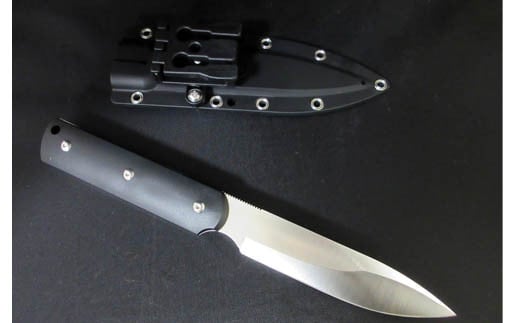 H58-14 Campn' Twin スライサー ブラック （シースナイフ ケース付き）