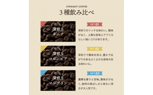 カフェ・アダチ リッチな深煎りコーヒー詰め合わせ 150ｇ×3種 S10-27