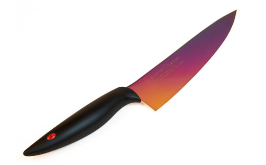 【59E1570】【高島屋選定品】＜SUMIKAMA (スミカマ)＞ 霞 剣型包丁（チタンコーティング）オパール