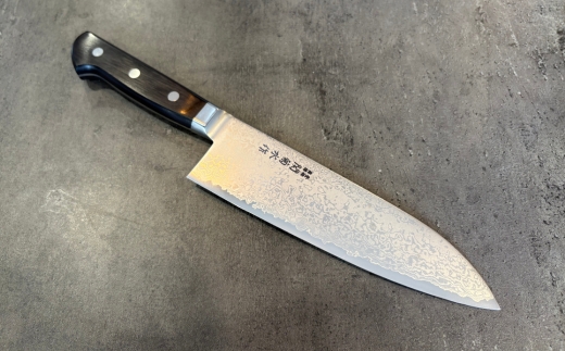 関菊水作 33層ダマスカス三徳包丁