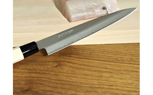 H18-24 濃州正宗作 鋼和包丁 刺身包丁（専用砥石＋研ぎ方DVD付き）【飛騨美濃すぐれもの認定】