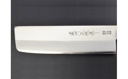 H20-17 DPクラッド薄刃包丁165mm 濃州正恒作 丸口金付 (C-123M)