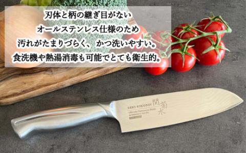 H30-54 オールステンレスダマスカス 三徳包丁