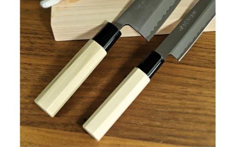 H30-49 濃州正宗作 鋼和包丁2点セット（出刃+刺身）（専用砥石＋研ぎ方DVD付き）【飛騨美濃すぐれもの認定】