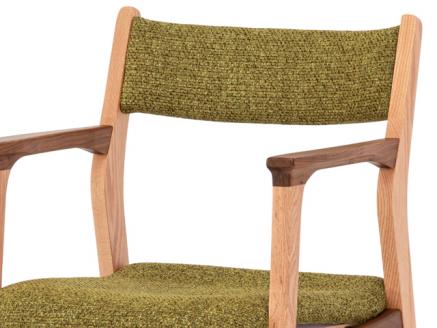 D121-01 IGNITE ダイニングチェア （肘付）【オーク＆ウォルナット材】JIG-DCX191A PNO+W/DバトンYG