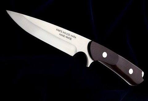 SP140-01 ブッシュクラフトナイフ 【インプレス】（牛革製ケース付き）