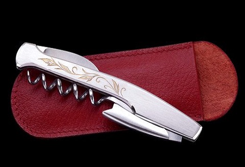 SP103-01 ソムリエナイフ レイジバッファロー【手彫】（牛革製ケース付き）