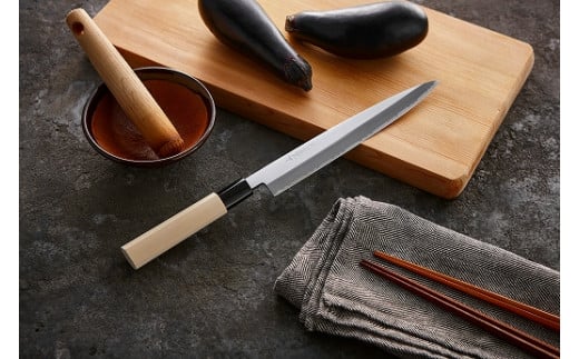 H10-12 濃州正宗作 刺身包丁（鋼）