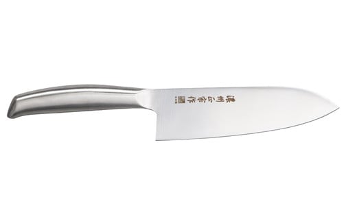 【濃州正宗作 ヒップアップオールステンレス三徳包丁】 継ぎ目のない衛生的なステンレス一体型 H5-191